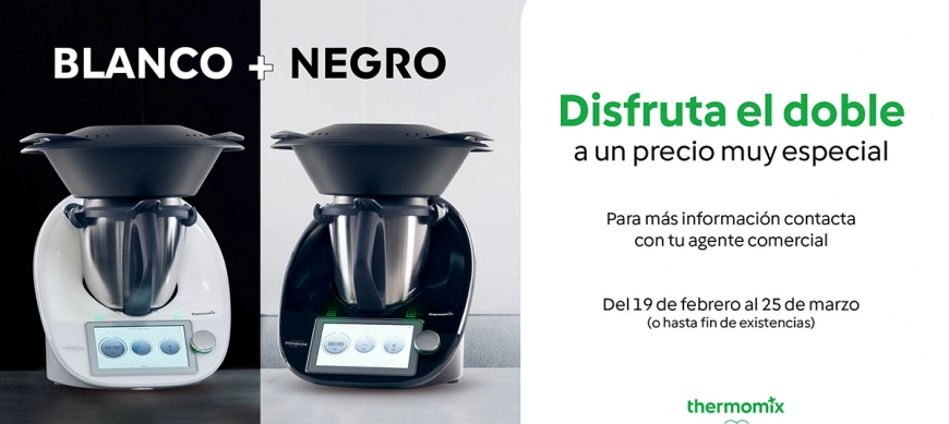 THERMOMIX TM6 "BLANCO Y NEGRO" DISFRUTA EL DOBLE A UN PRECIO MUY ESPECIAL