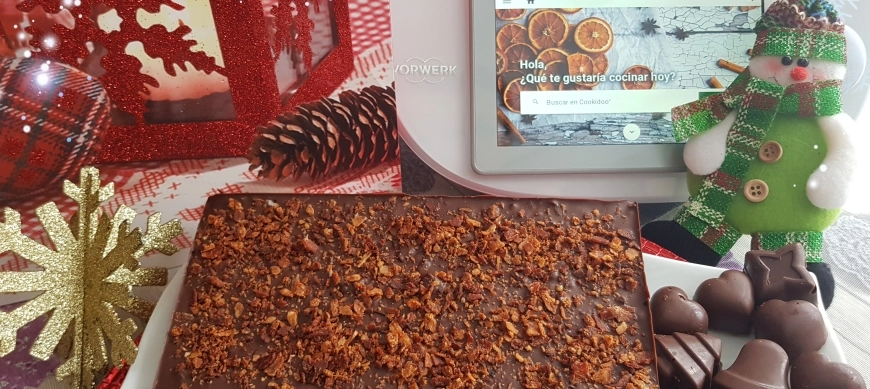 TURRÓN DE CHOCOLATE Y BEICON