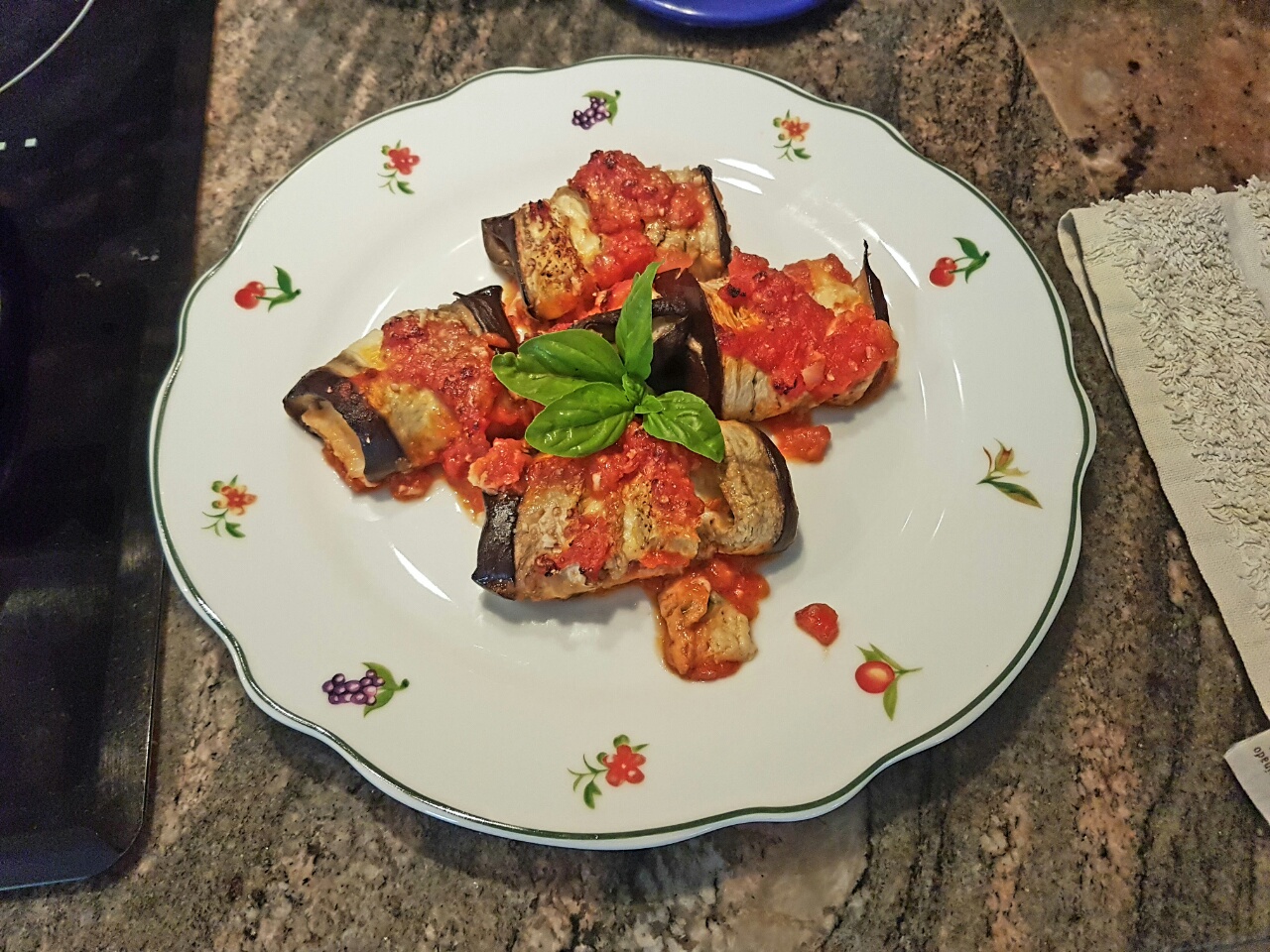 Canelones de berenjena