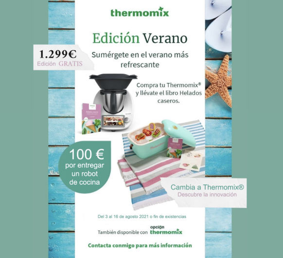 Compra el nuevo THERMOMIX TM6 - Edición VERANO GRATIS y 100€ de descuento