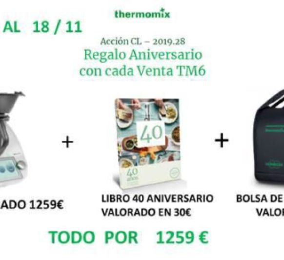 Thermomix® TM6 CON LA BOLSA DE TRANSPORTE Y EL LIBRO DEL 40 ANIVERSARIO